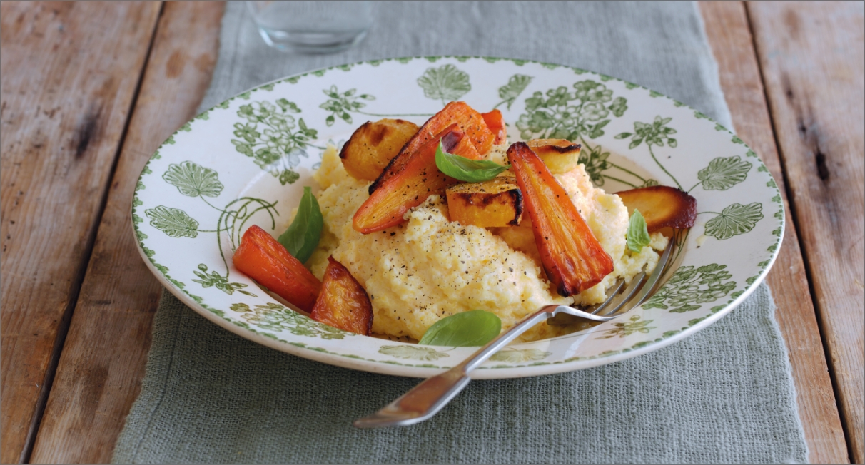 Kerrymaid's Soft Polenta and Roasted Root Vegetables