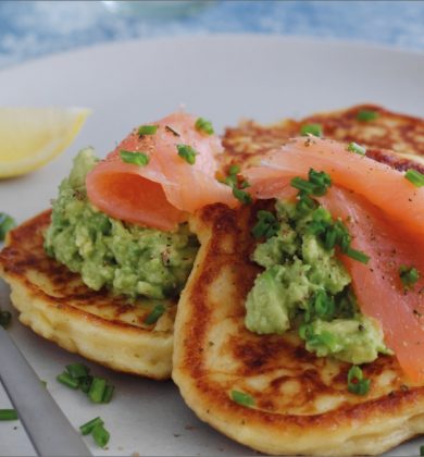 Kerrymaid's Smoked Salmon Avocado & Potato Pancakes