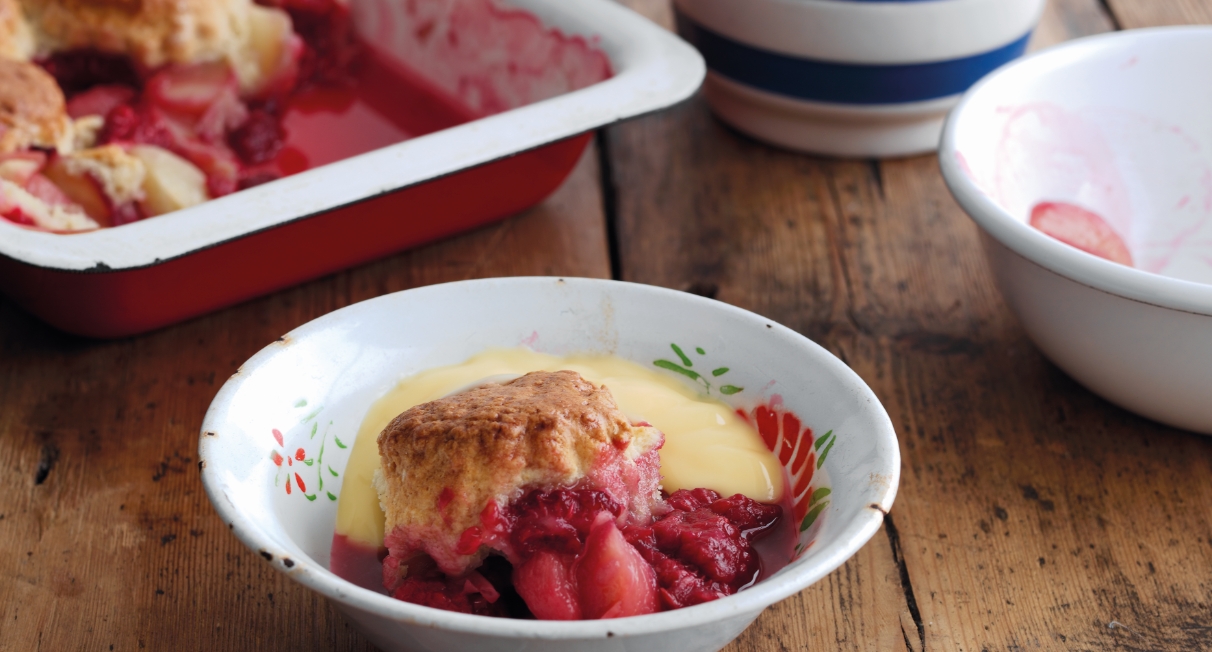 Kerrymaid's Peach & Raspberry Cobbler