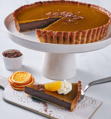 Chocolate and Blood Orange Tart