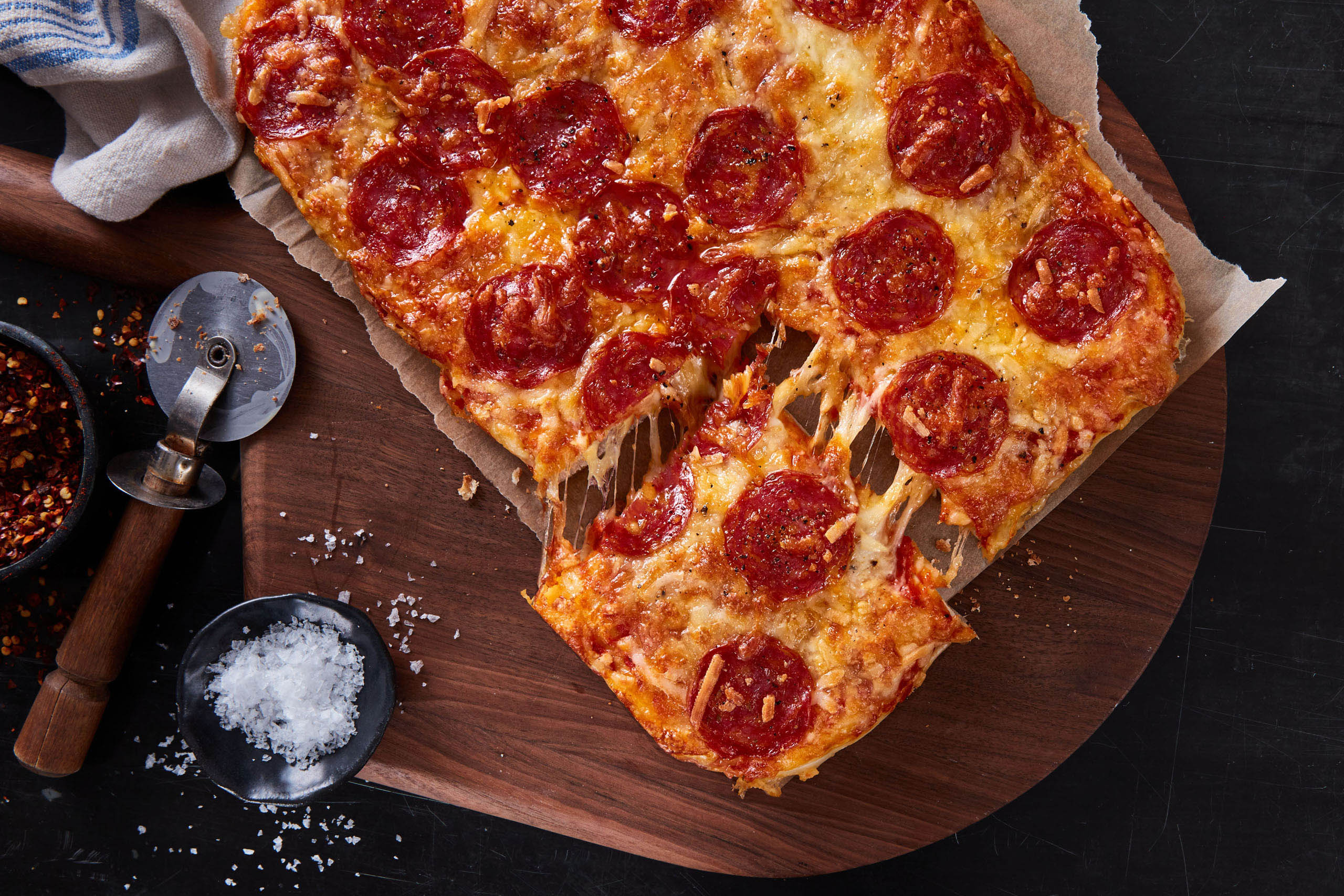 Detroit-Style Pepperoni Pizza